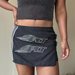 PrettyLittleThing Black Buckle Mini Skirt US Size 8